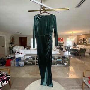 Green Open Back Gown